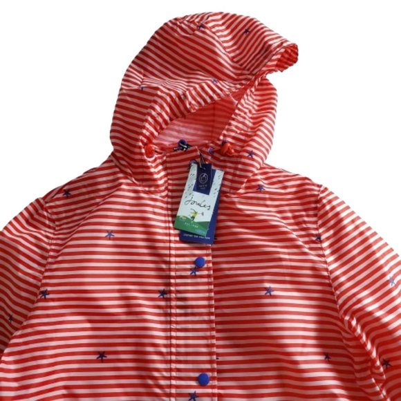 Joules Red and White Striped Trench Coat - Picture 5 of 6